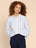 White Stuff Sophie Organic Check Shirt, Ivory/Multi