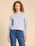 White Stuff Clara Long Sleeve T-Shirt, Grey Marl