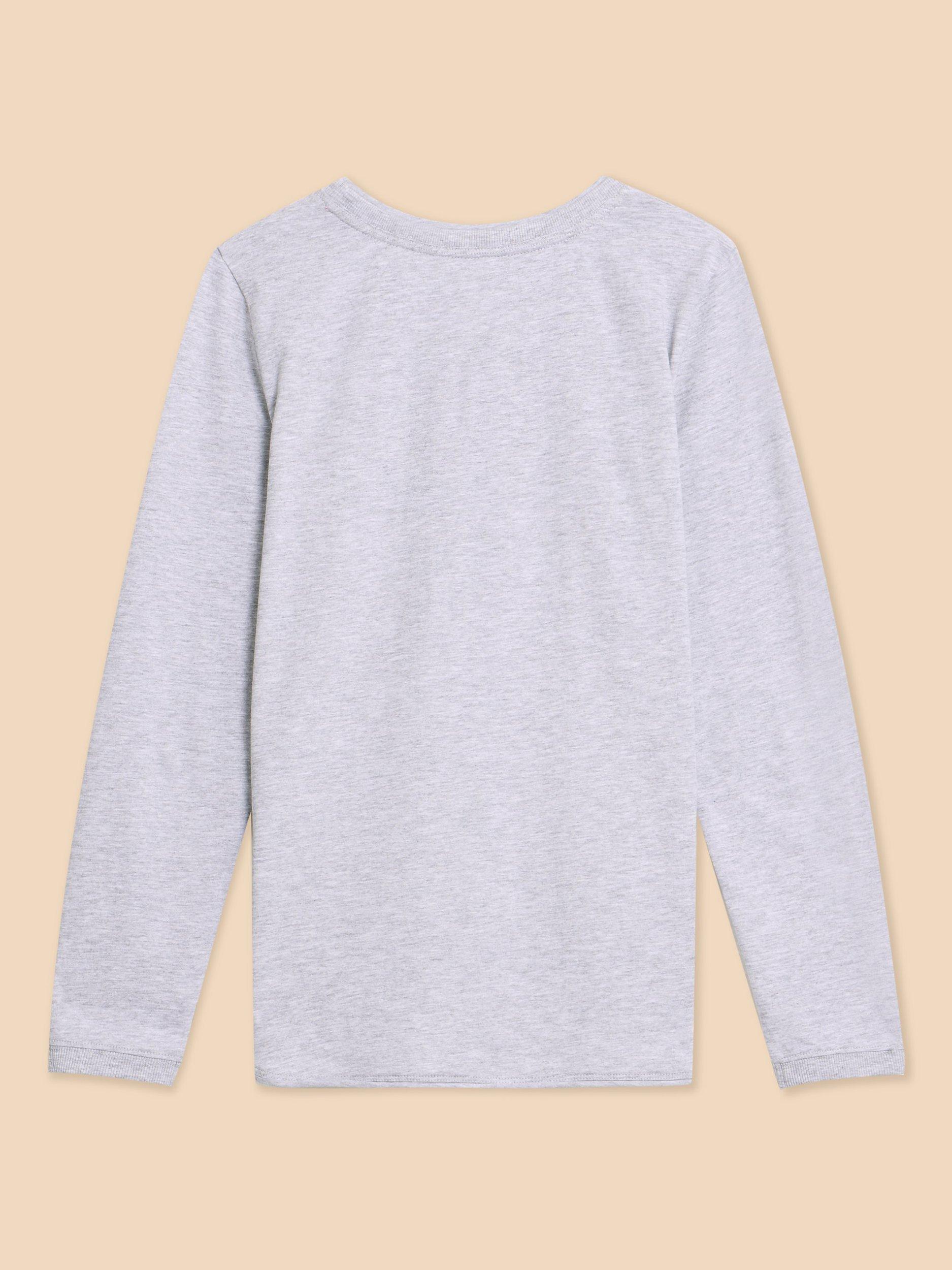 Product image 7 of 7, which shows White Stuff Clara Long Sleeve T-Shirt, Grey Marl, 10