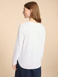 White Stuff Clara Plain Jersey Top, Brilliant White