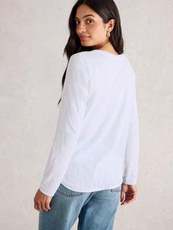 White Stuff Clara Plain Jersey Top - view 2, Brilliant White