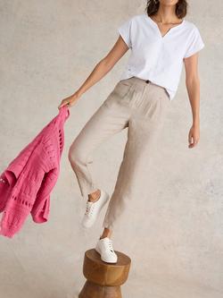 White Stuff Rowena Linen Trousers, Natural