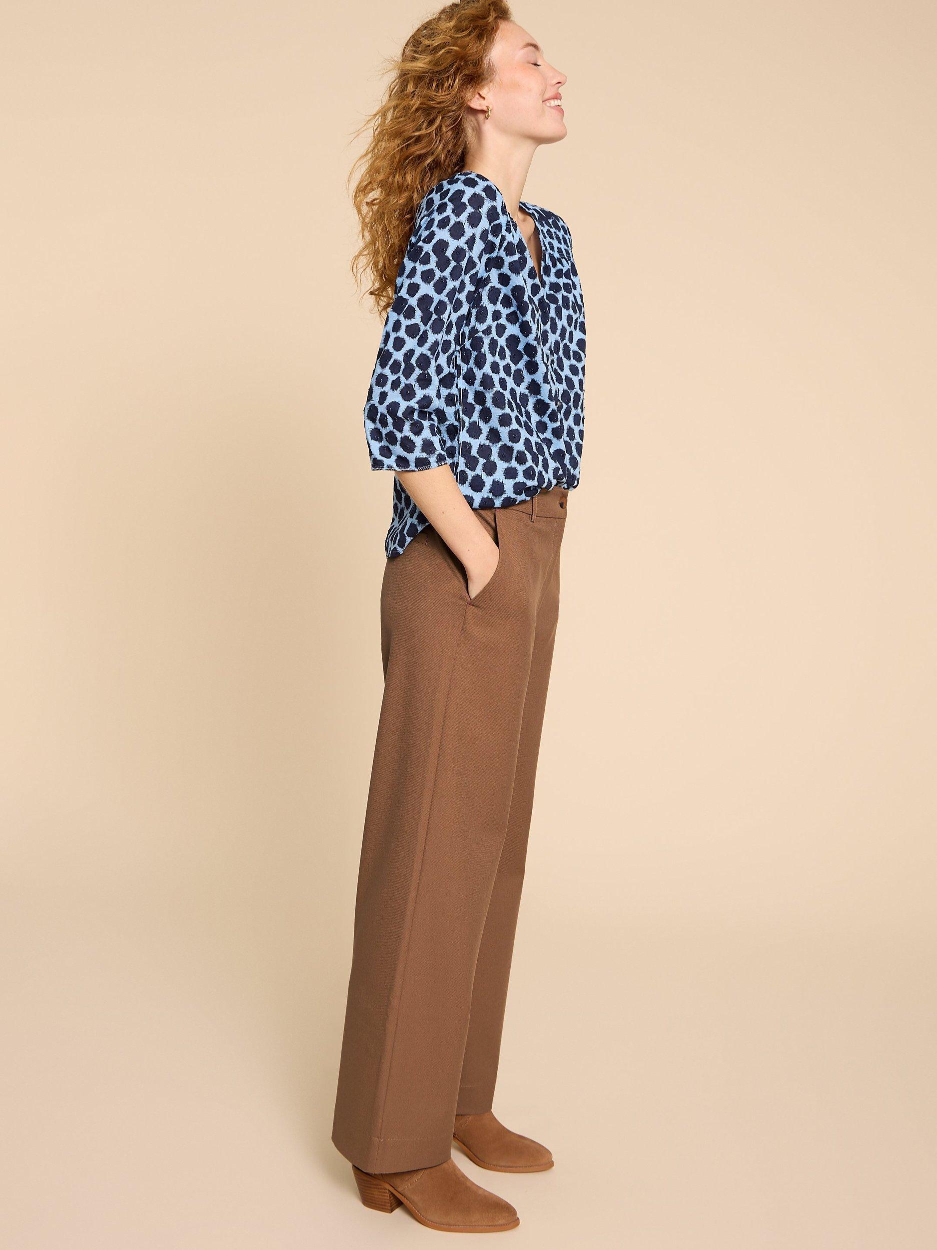White Stuff Tailored Wide Leg Trousers, Mid Tan