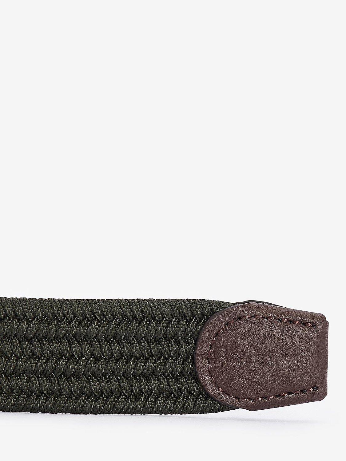 Product image 3 of 3, which shows Barbour Nevis Belt, Dark Olive, M