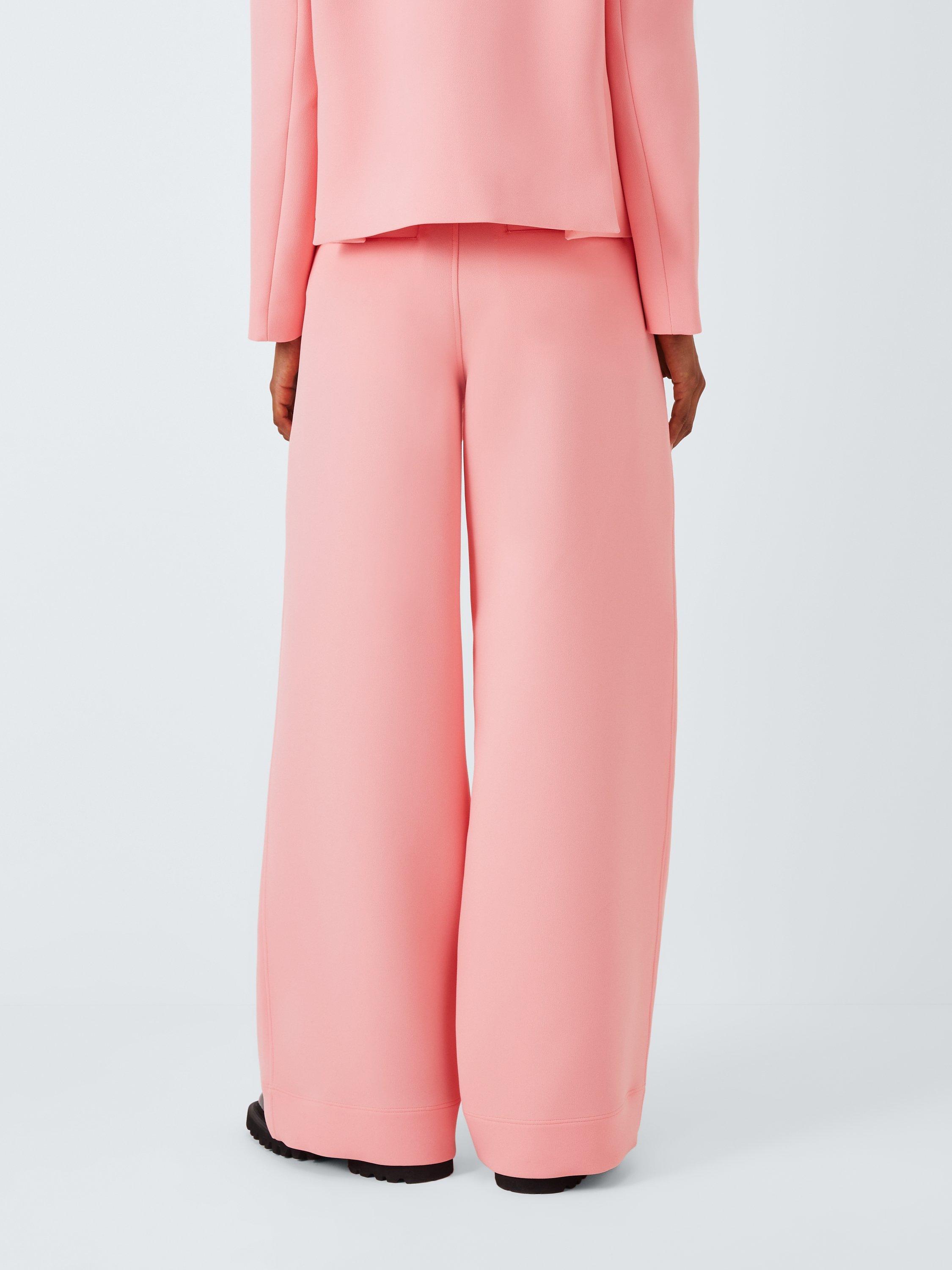Product image 2 of 6, which shows Equipment Andres Wide Leg Trousers, Flamingo Pink, M