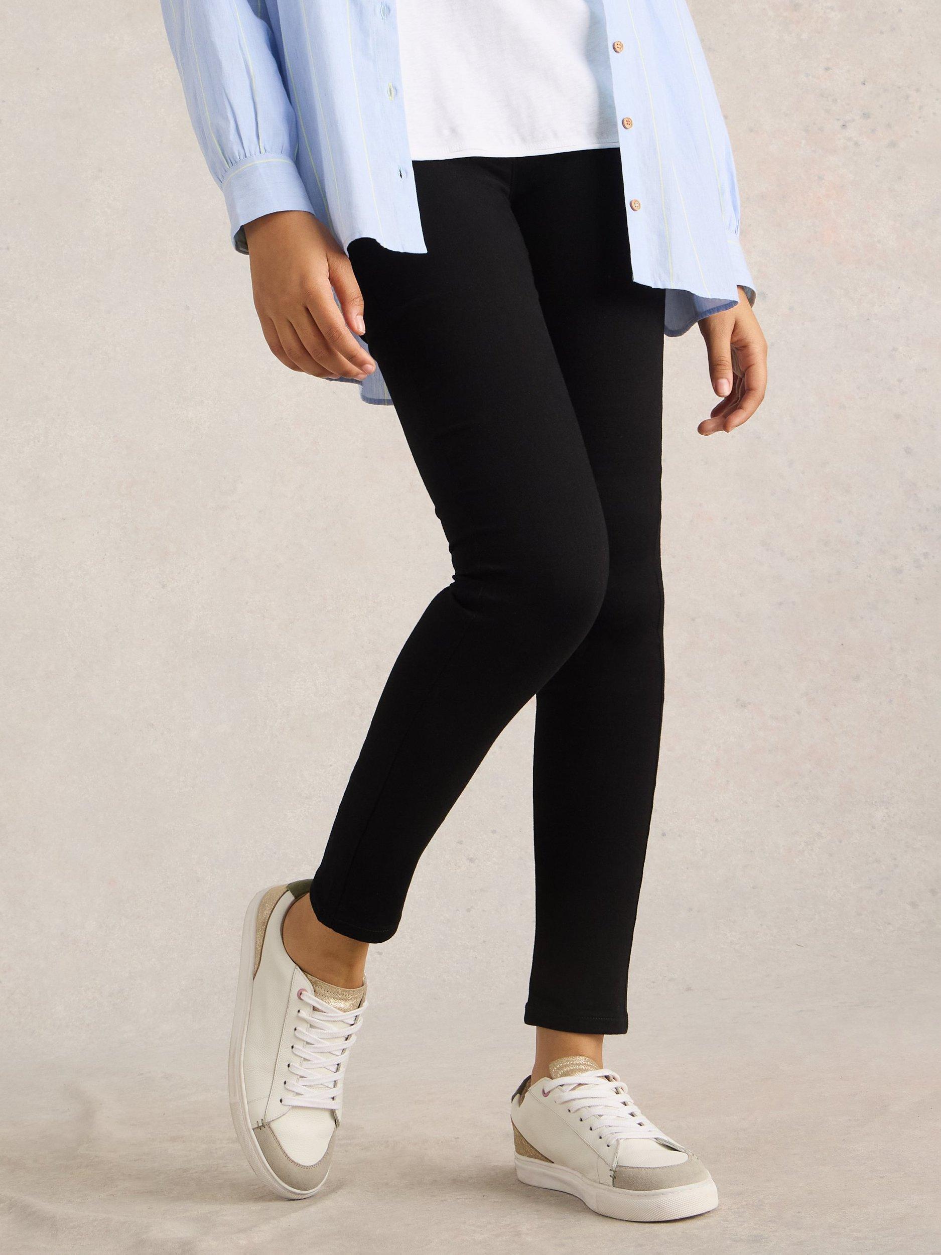 Product image 4 of 7, which shows White Stuff Janey Cotton Blend Jeggings, Black Denim, 6R