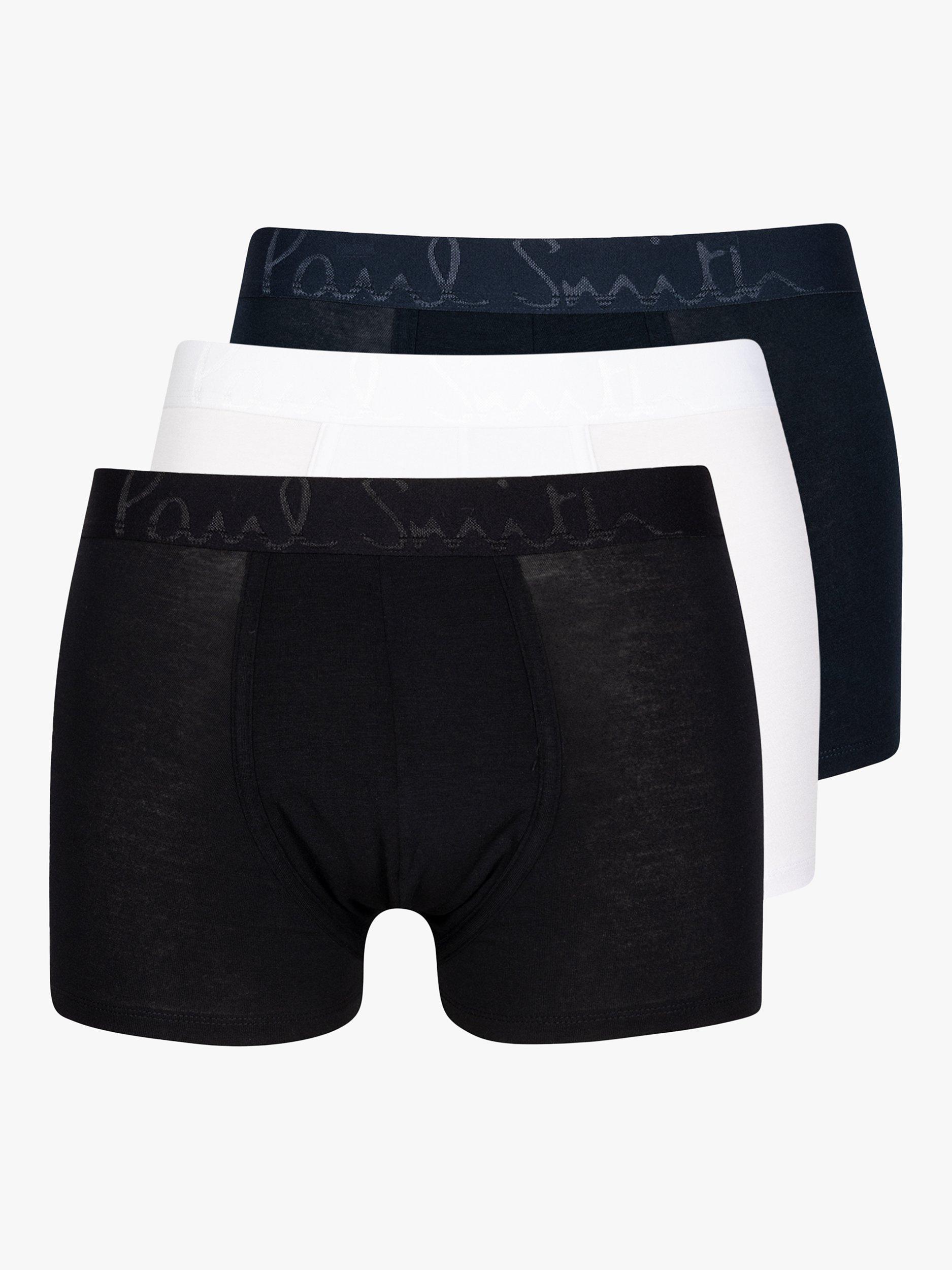 Product image 1 of 4, which shows Paul Smith Modal Blend Boxers, Pack of 3, Black/White/Navy, XL
