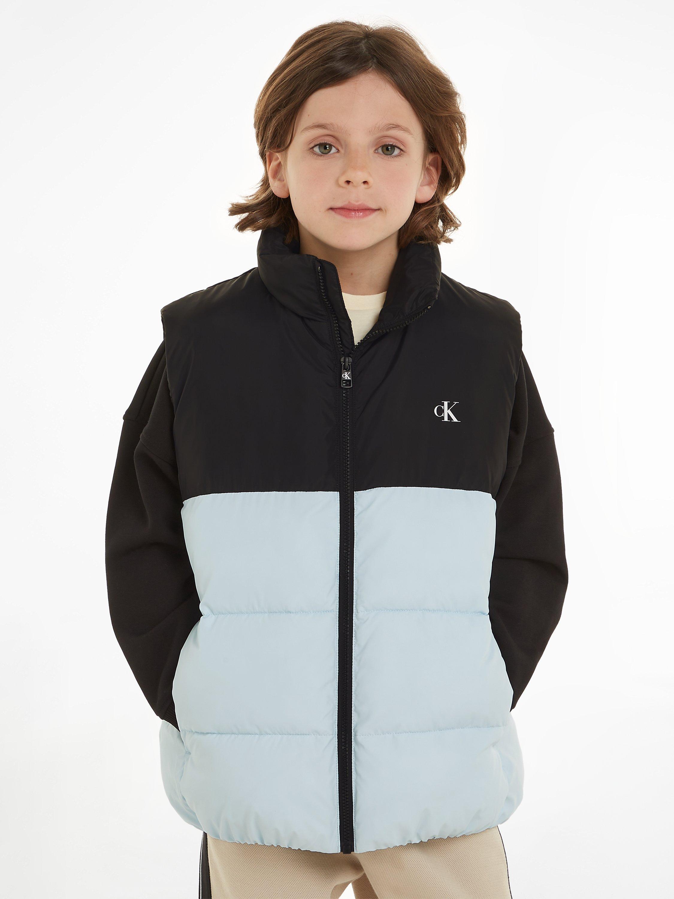 Calvin Klein Kids' Puffer Colour Block Gilet, Keepsake Blue
