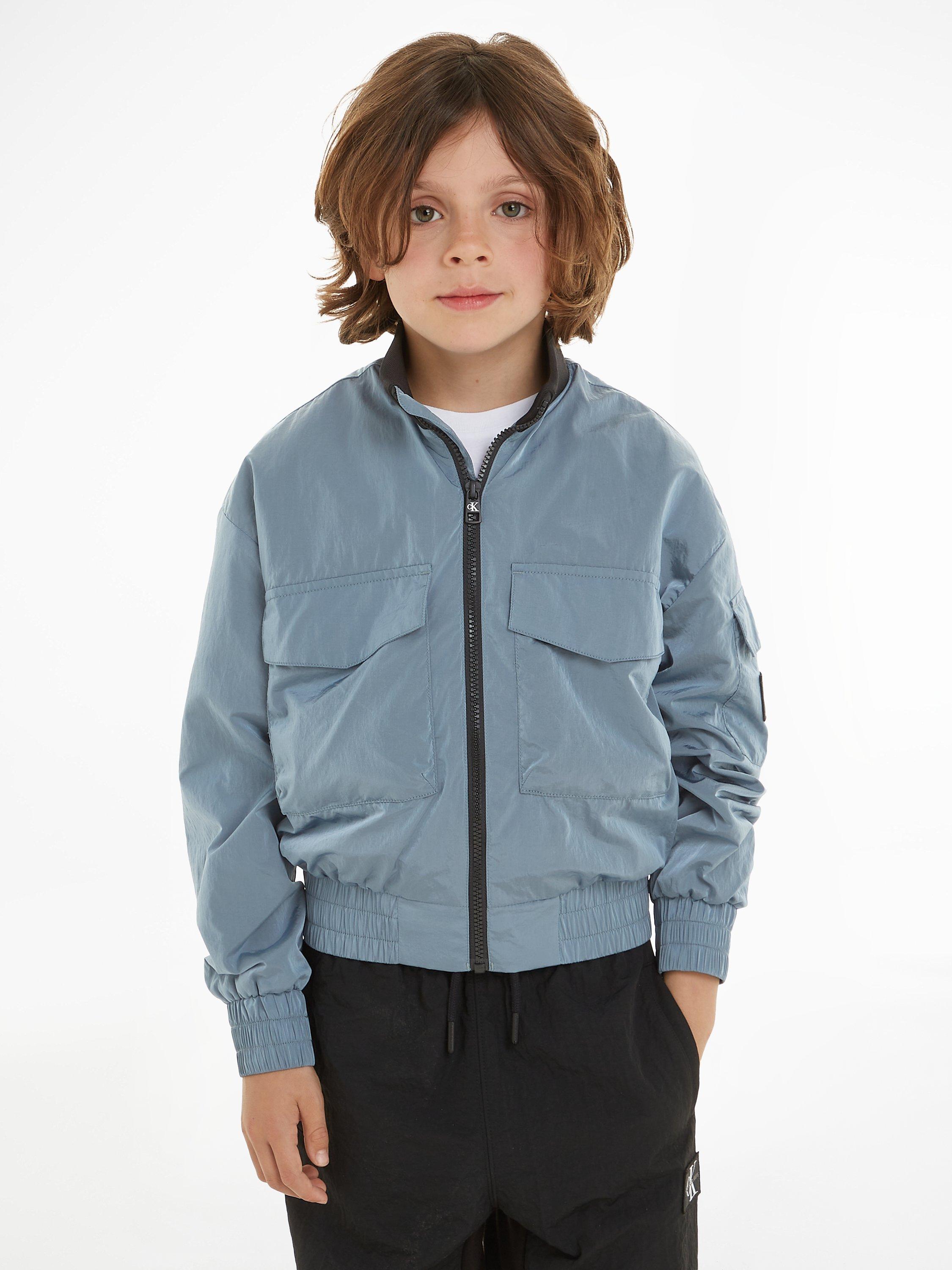 Calvin Klein Kids Structured Bomber Jacket Goblin Blue