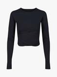 Davy J The Wrap Long Sleeve Swim Top, Black