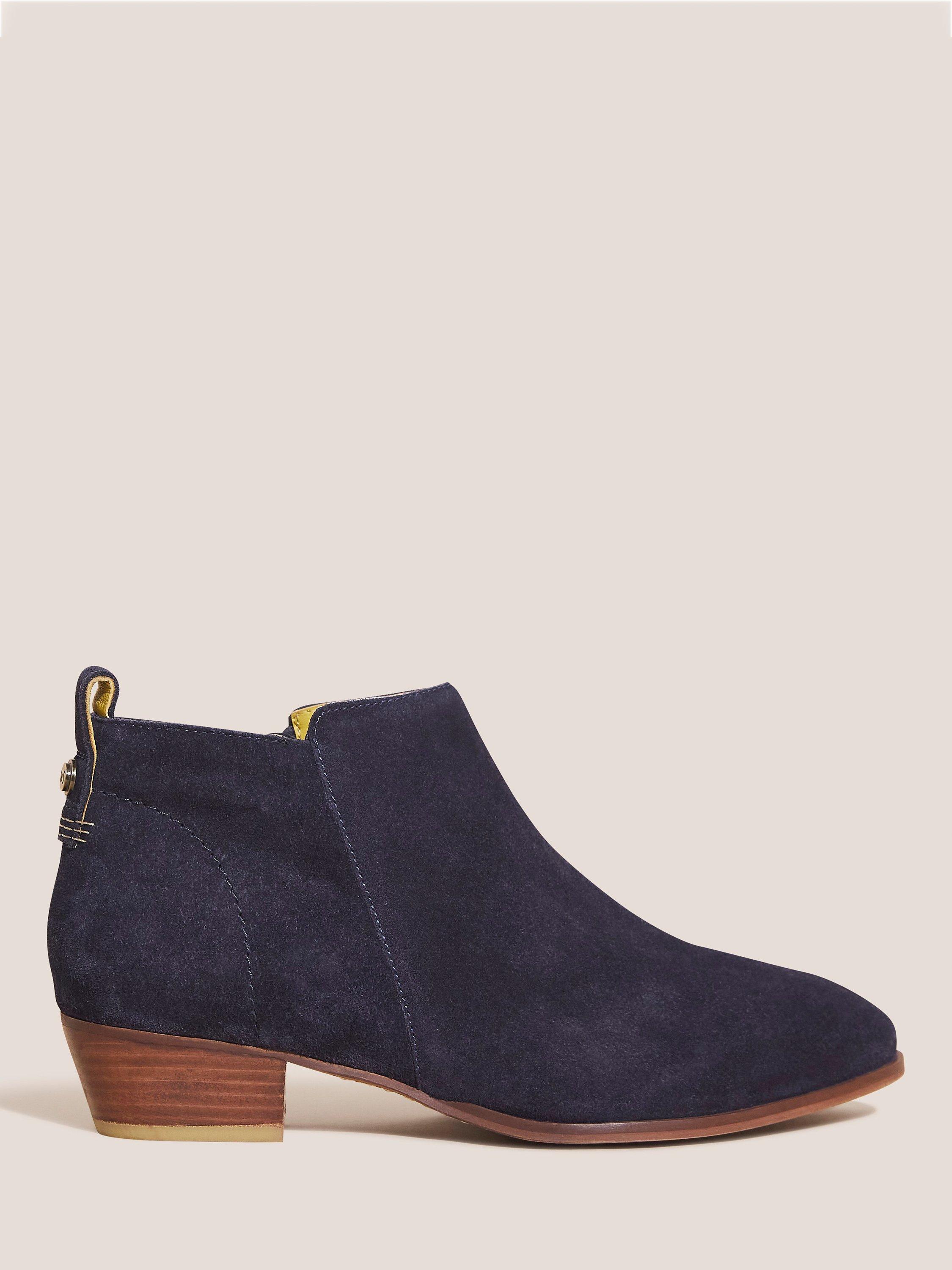 White Stuff Suede Ankle Boots, Dark Navy