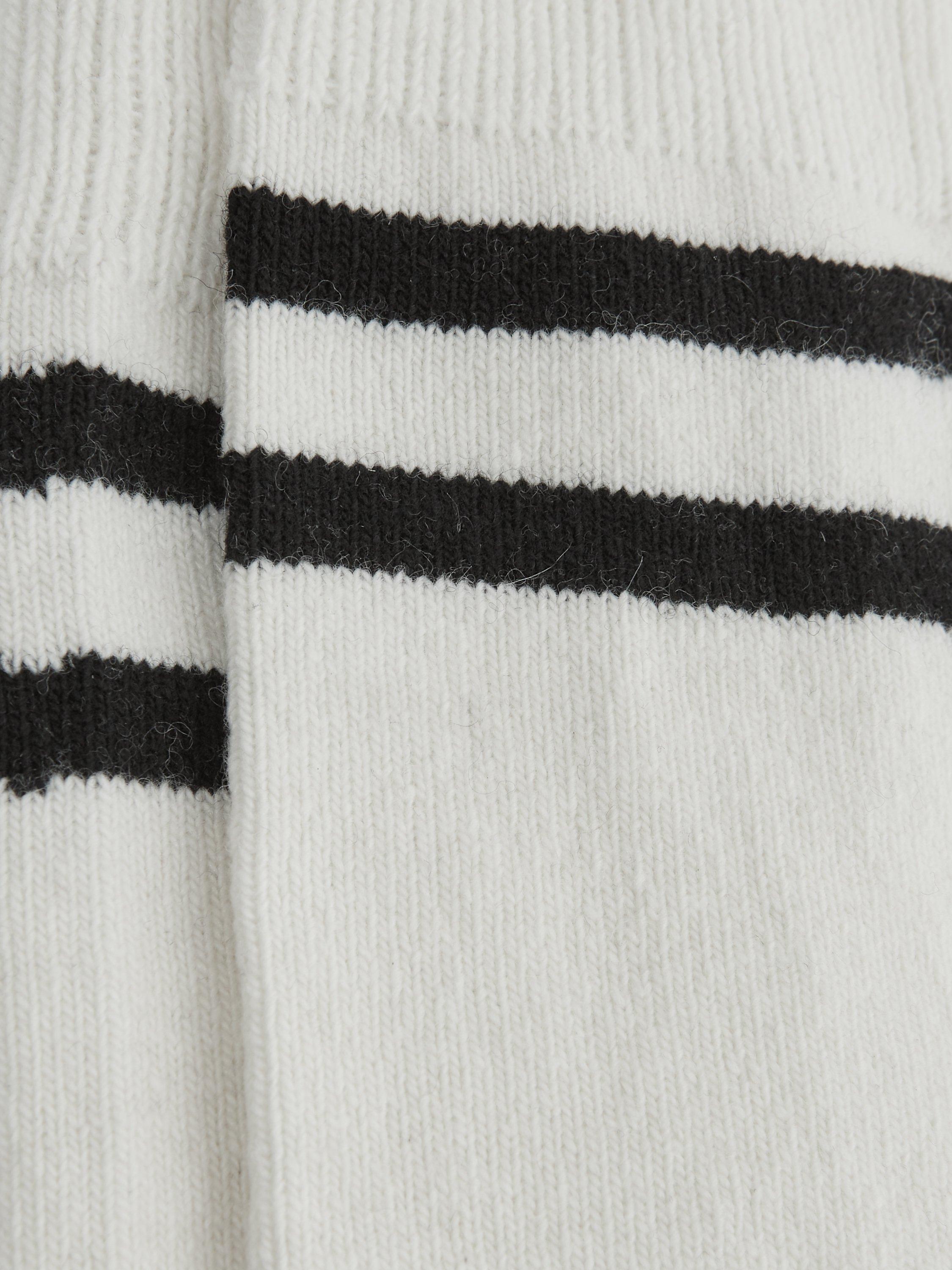 Product image 2 of 5, which shows Reiss Alcott Wool Blend Socks, Ecru/Black, M-L