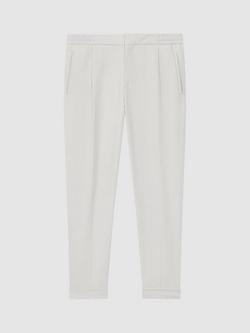 Reiss Brighton Pleated Relaxed Trousers - view 2, Ecru