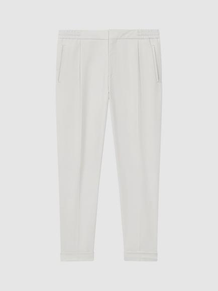 Reiss Brighton Pleated Relaxed Trousers - view 2, Ecru
