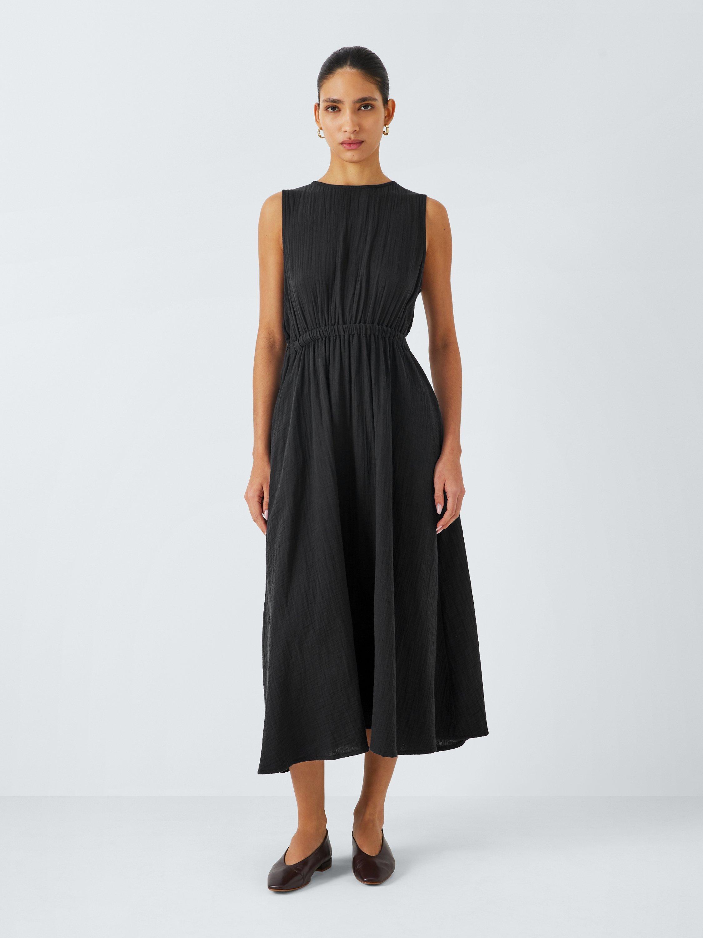 John Lewis ANYDAY Cut Out Back Dress Black