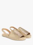 Castañer Paulina Slingback Leather Sandals, Oro