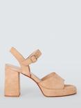 AND/OR Mimie Suede High Heel Platform Sandals, Beige