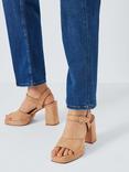 AND/OR Mimie Suede High Heel Platform Sandals, Beige