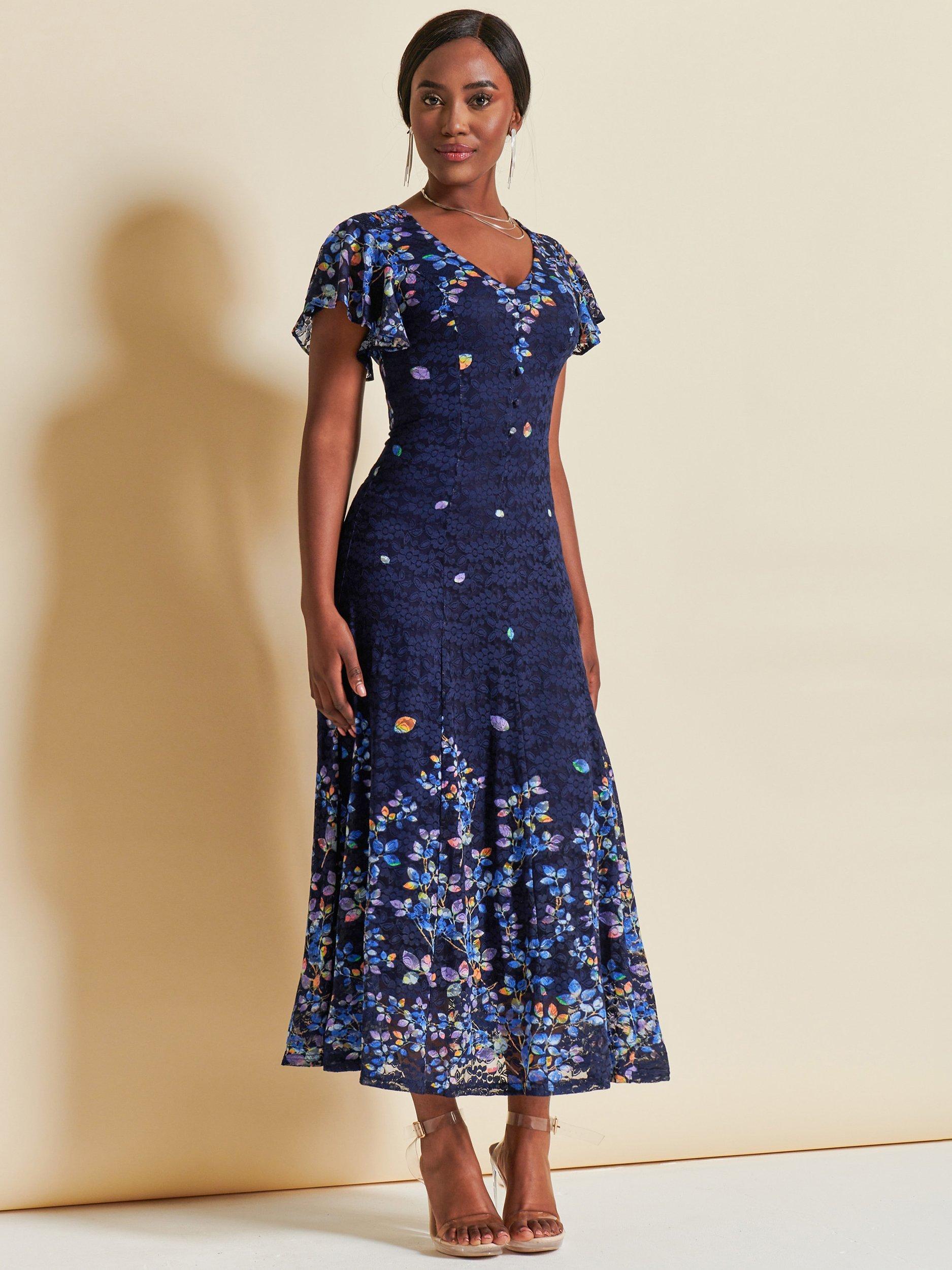 Jolie moi navy lace dress sales