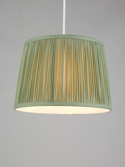 John Lewis Lymington Pleated Silk Tapered Lampshade, Myrtle Green