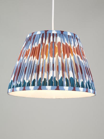 John Lewis Narla Tapered Lampshade, Multi Blue