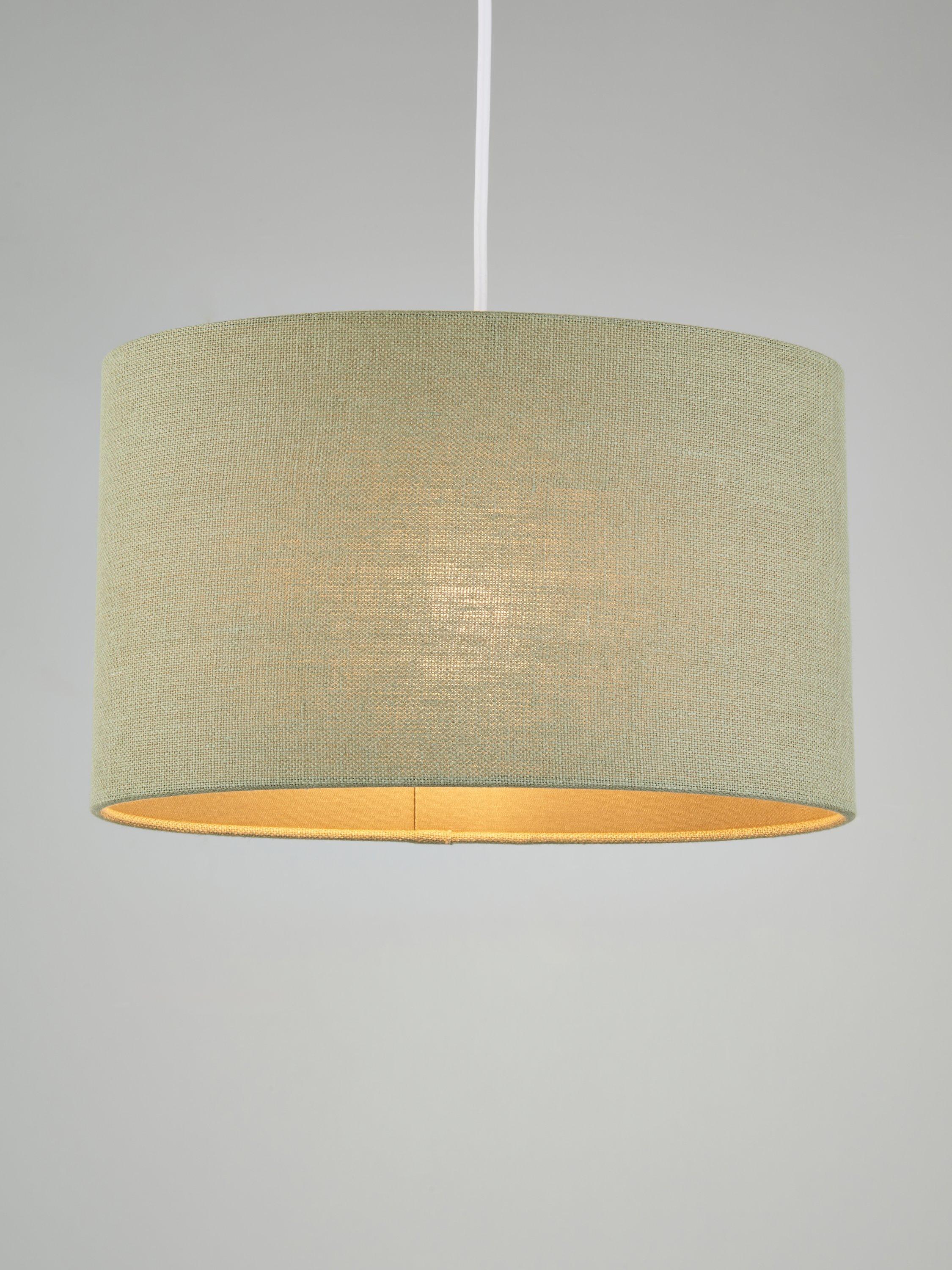 John Lewis Sophia Pure Linen Oval Lampshade Sage