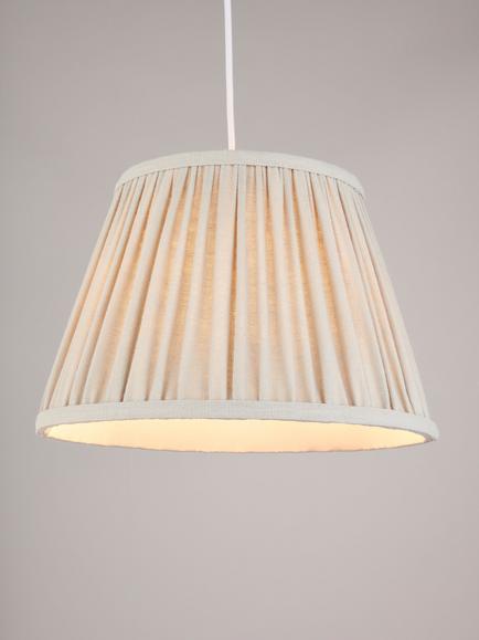 John Lewis Sophia Pleat Lampshade, Grey