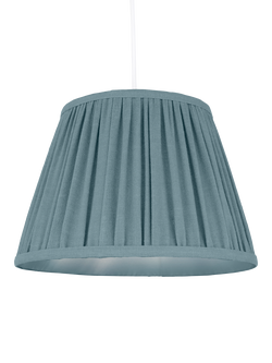 John Lewis Sophia Pleat Lampshade, Lake Blue