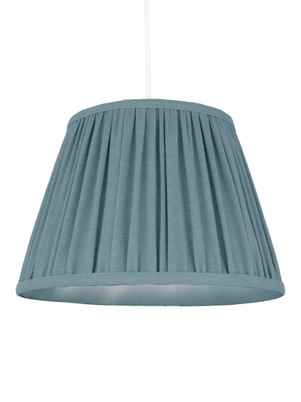 John Lewis Sophia Pleat Lampshade, Lake Blue
