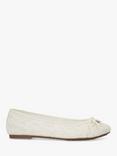 Dune London Heartstring Lace Ballet Pumps, Ivory