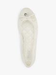 Dune London Heartstring Lace Ballet Pumps, Ivory