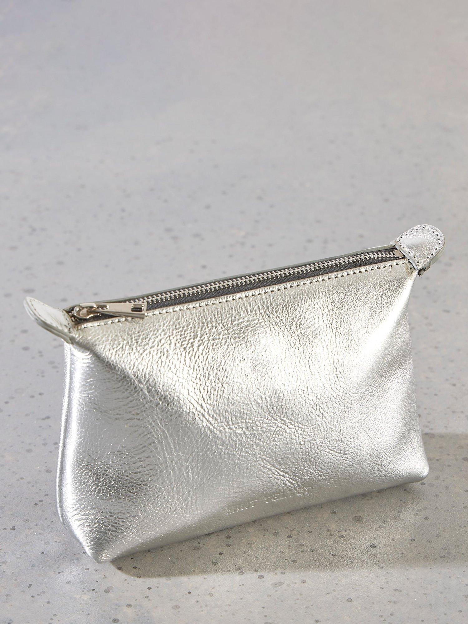 Mint Velvet Cosmetic Bag, Silver, One Size