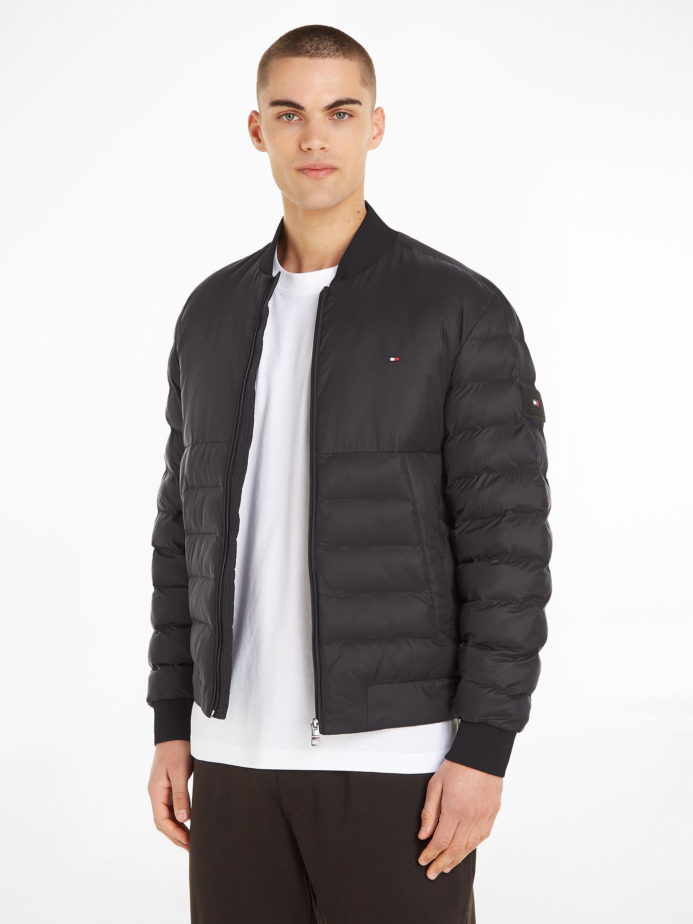 Tommy Hilfiger Packable Recycled Bomber Jacket, Black