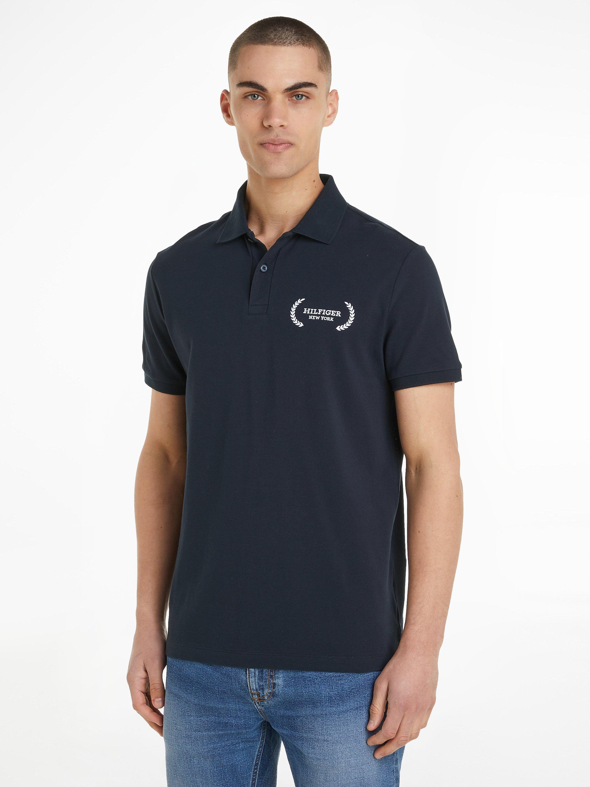 Tommy Hilfiger Monotype Short Sleeve Polo Top, Desert Sky