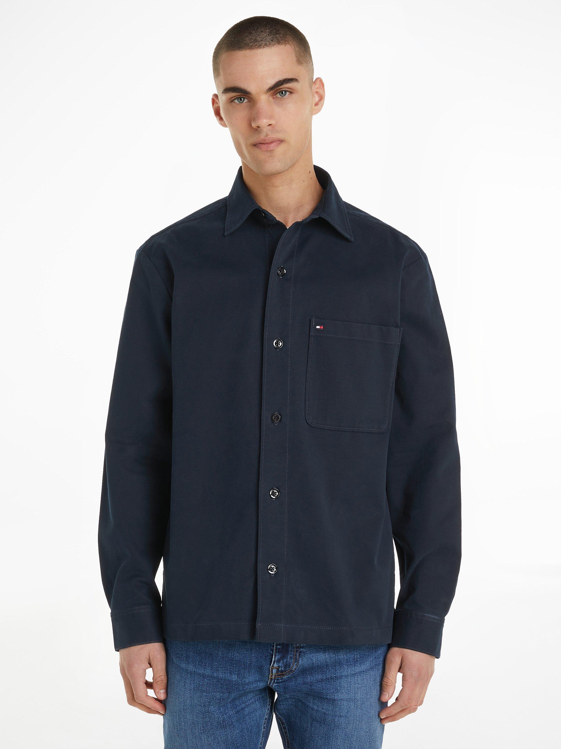 Tommy Hilfiger Solid Bedford Overshirt, Navy