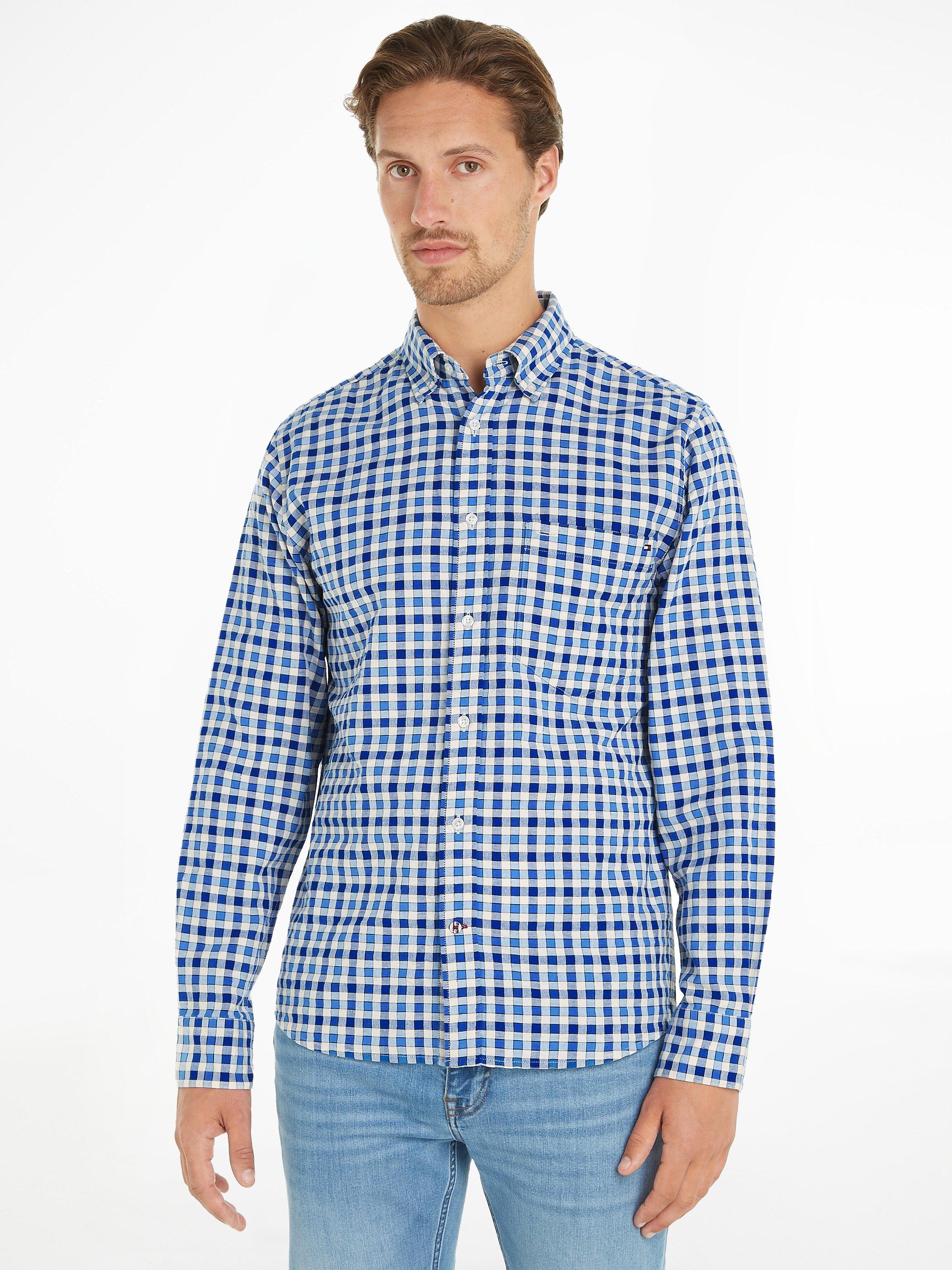 Tommy Hilfiger Oxford Gingham Long Sleeve Shirt, Blue/Multi