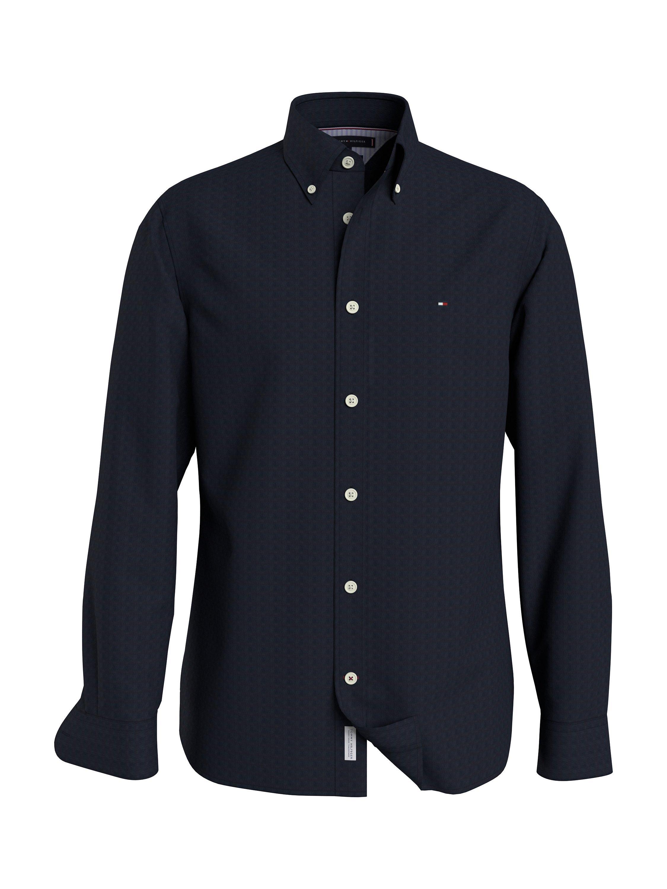 Tommy Hilfiger Oxford Dobby Long Sleeve Shirt, Navy