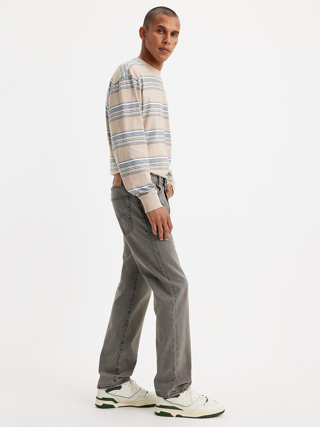 Product image 3 of 6, which shows Levi's 501 Original Classic Straight Leg Jeans, Grey, 30S