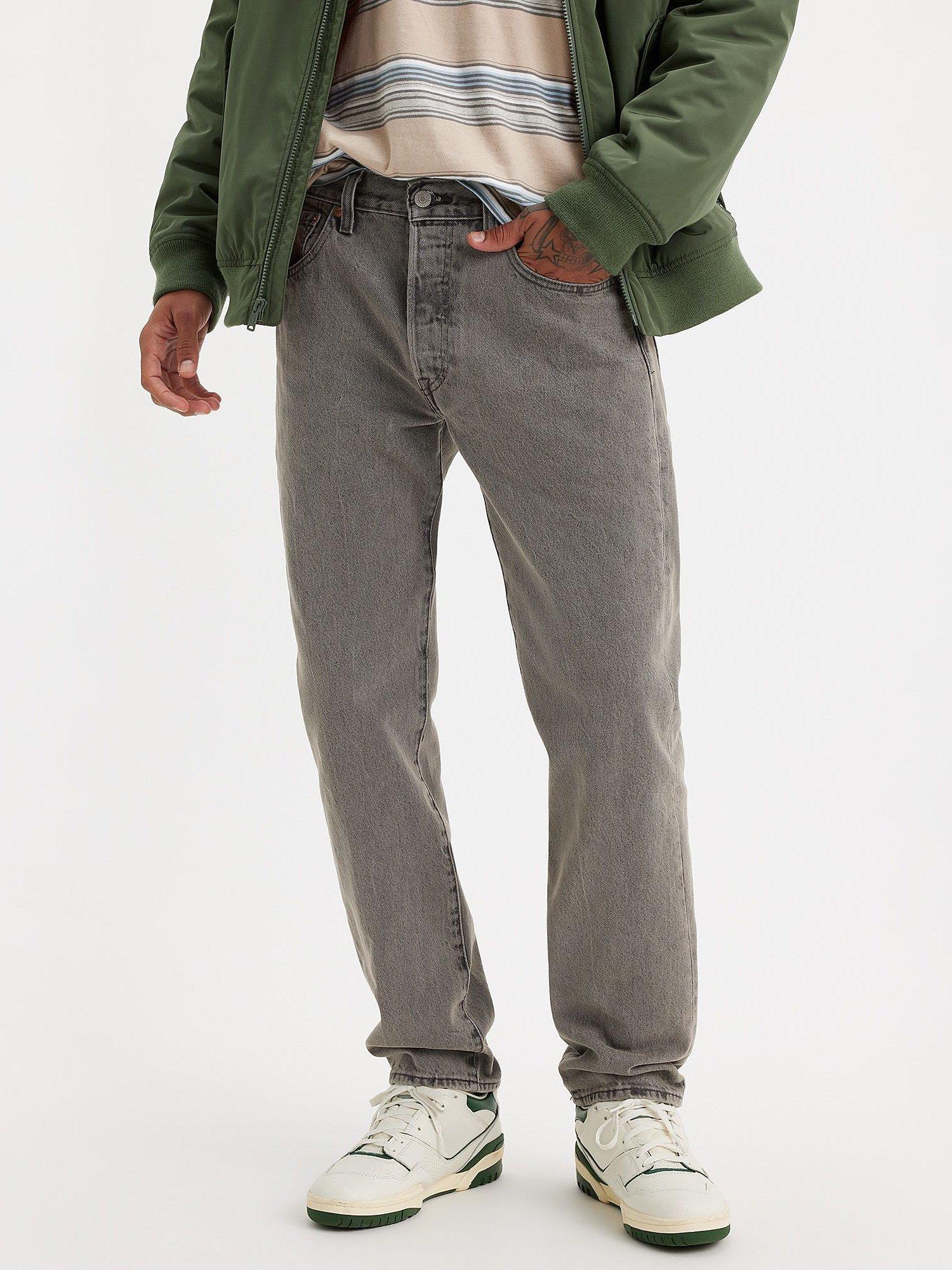 Product image 4 of 6, which shows Levi's 501 Original Classic Straight Leg Jeans, Grey, 30S