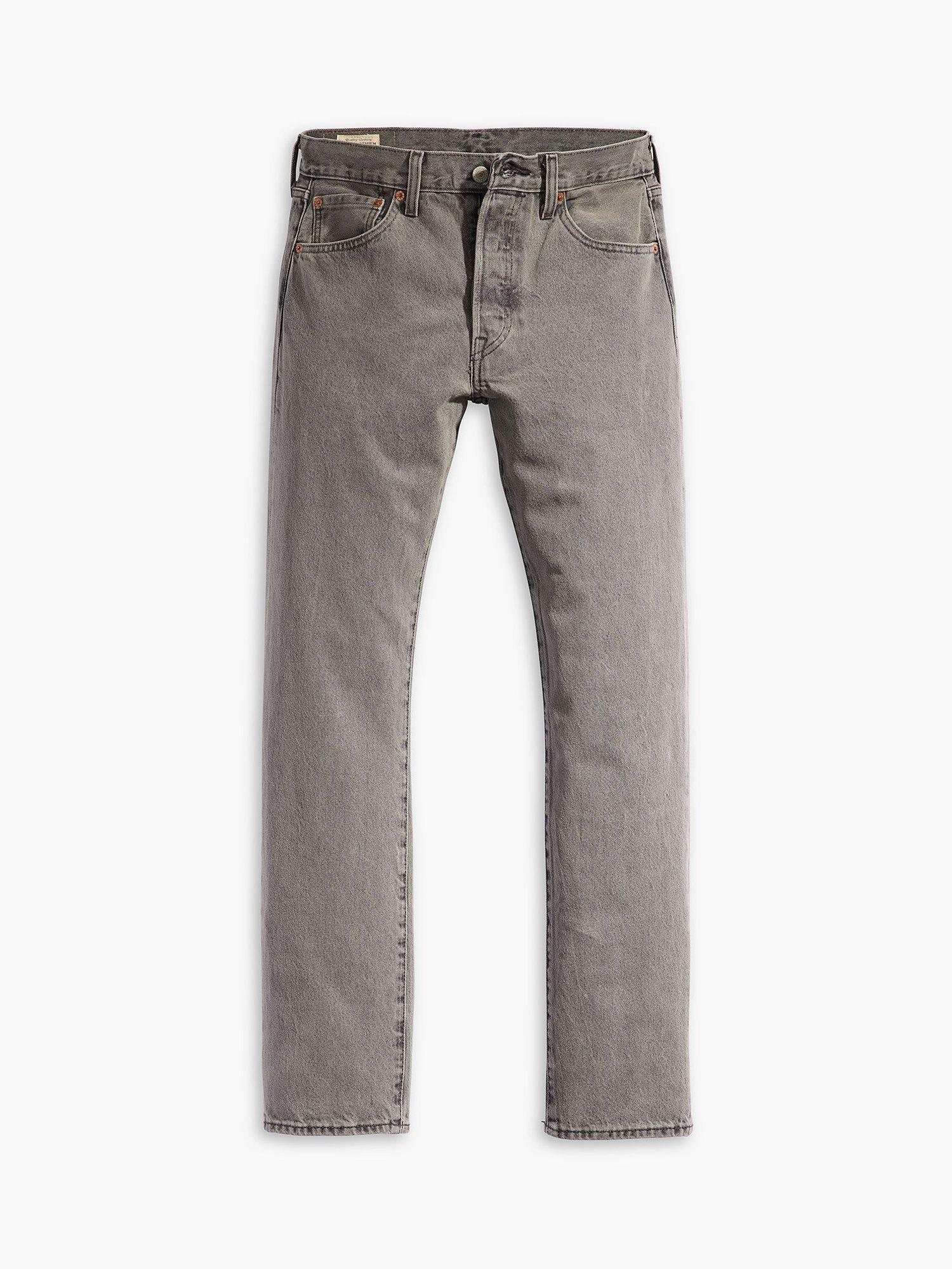 Product image 6 of 6, which shows Levi's 501 Original Classic Straight Leg Jeans, Grey, 30S