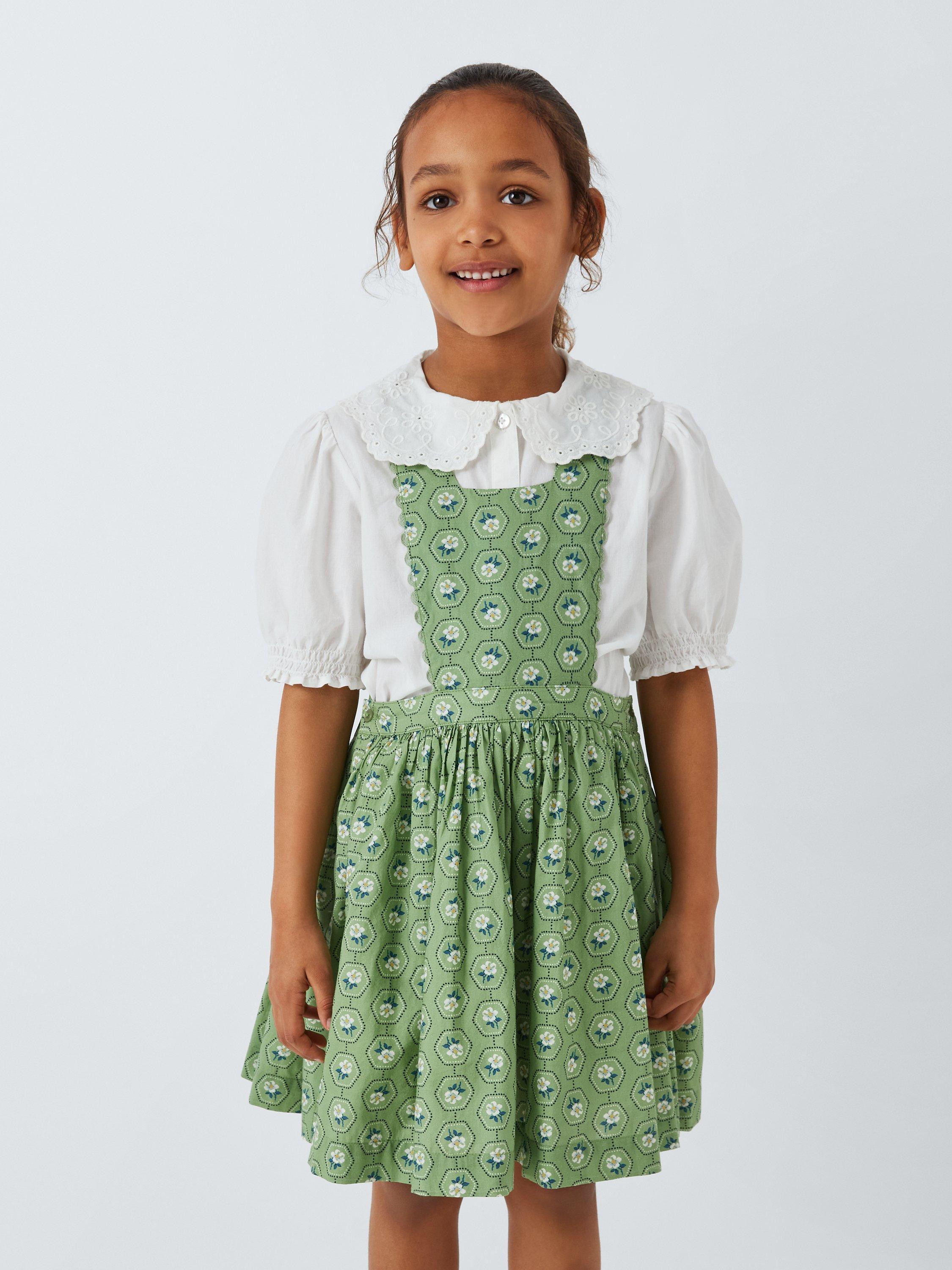 John Lewis Heirloom Collection Floral Pinafore Dress Top Set Multi