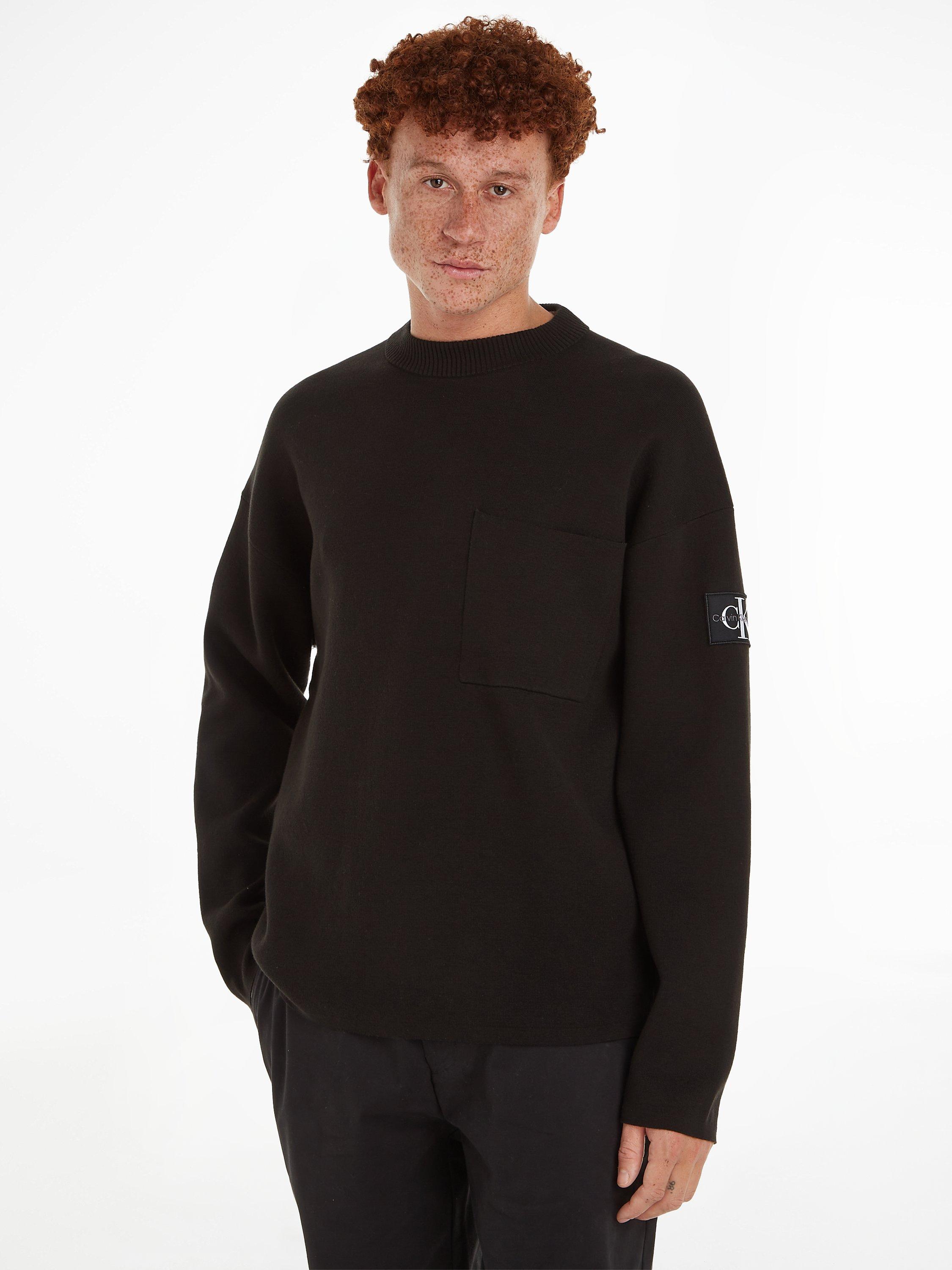 Calvin Klein Jeans Plated Pullover Jumper, Black