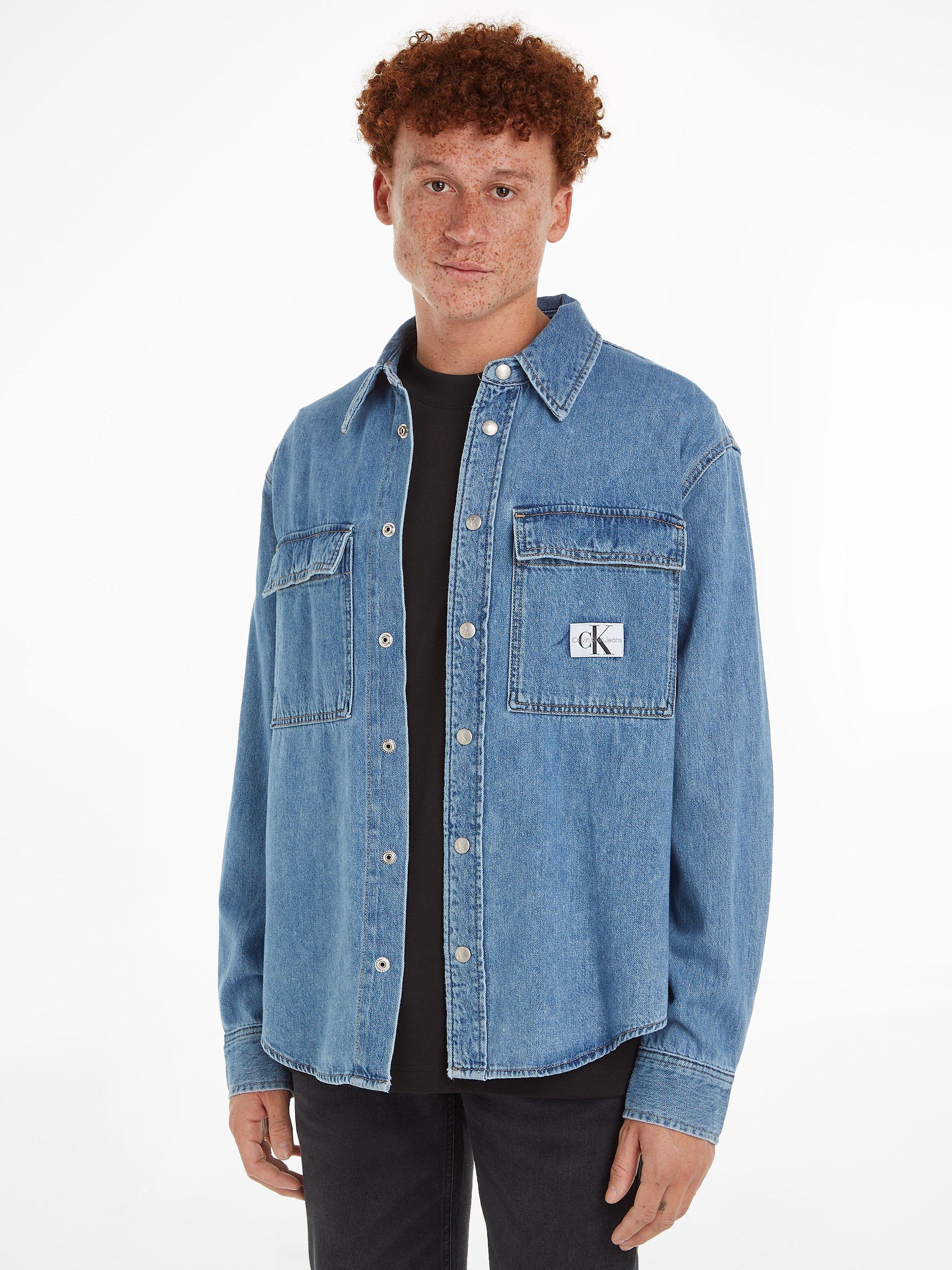 Calvin Klein Jeans Relaxed Denim Shirt, Denim Blue