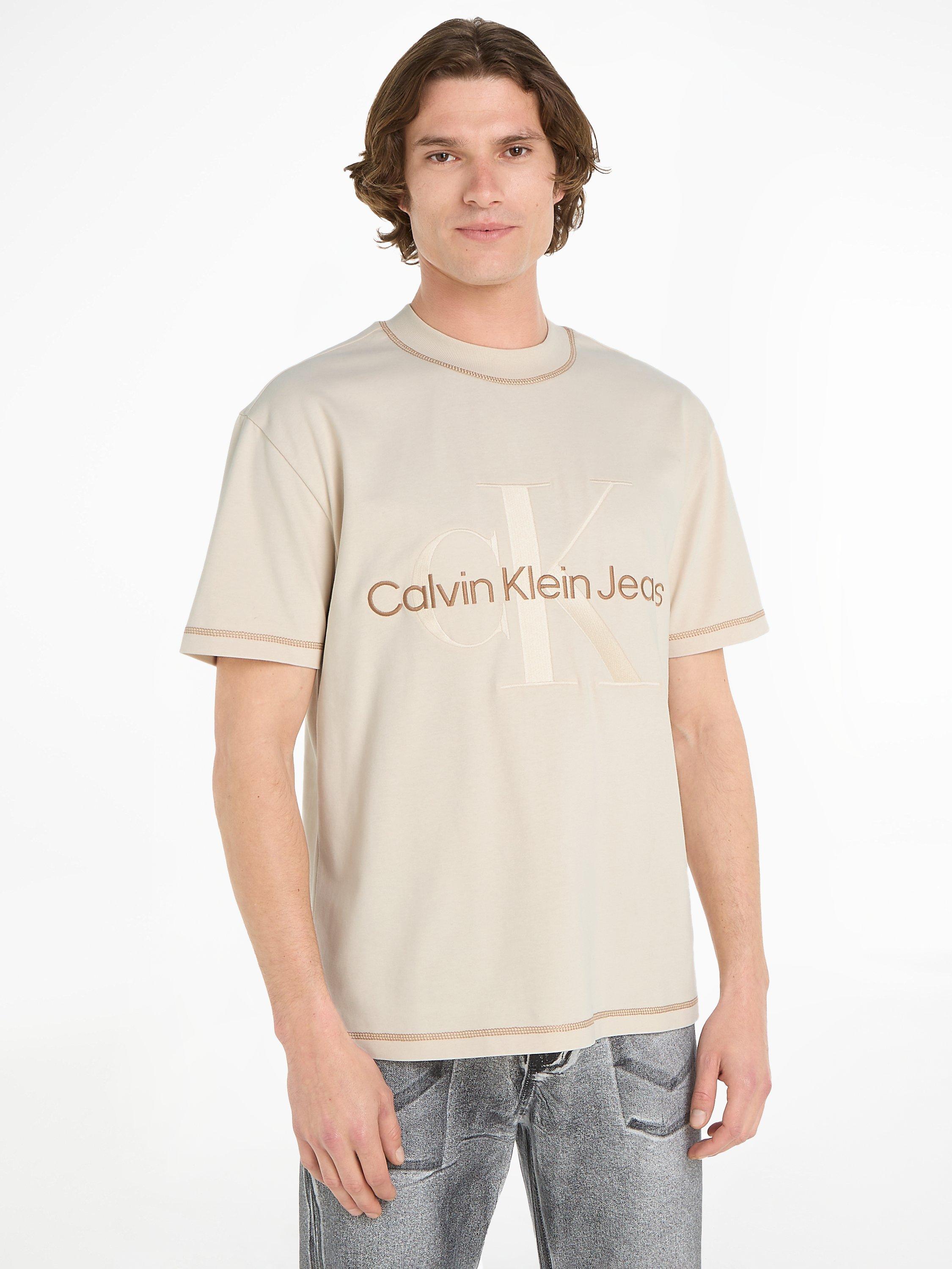 Calvin Klein Jeans Wash Monologo T-Shirt, Ivory