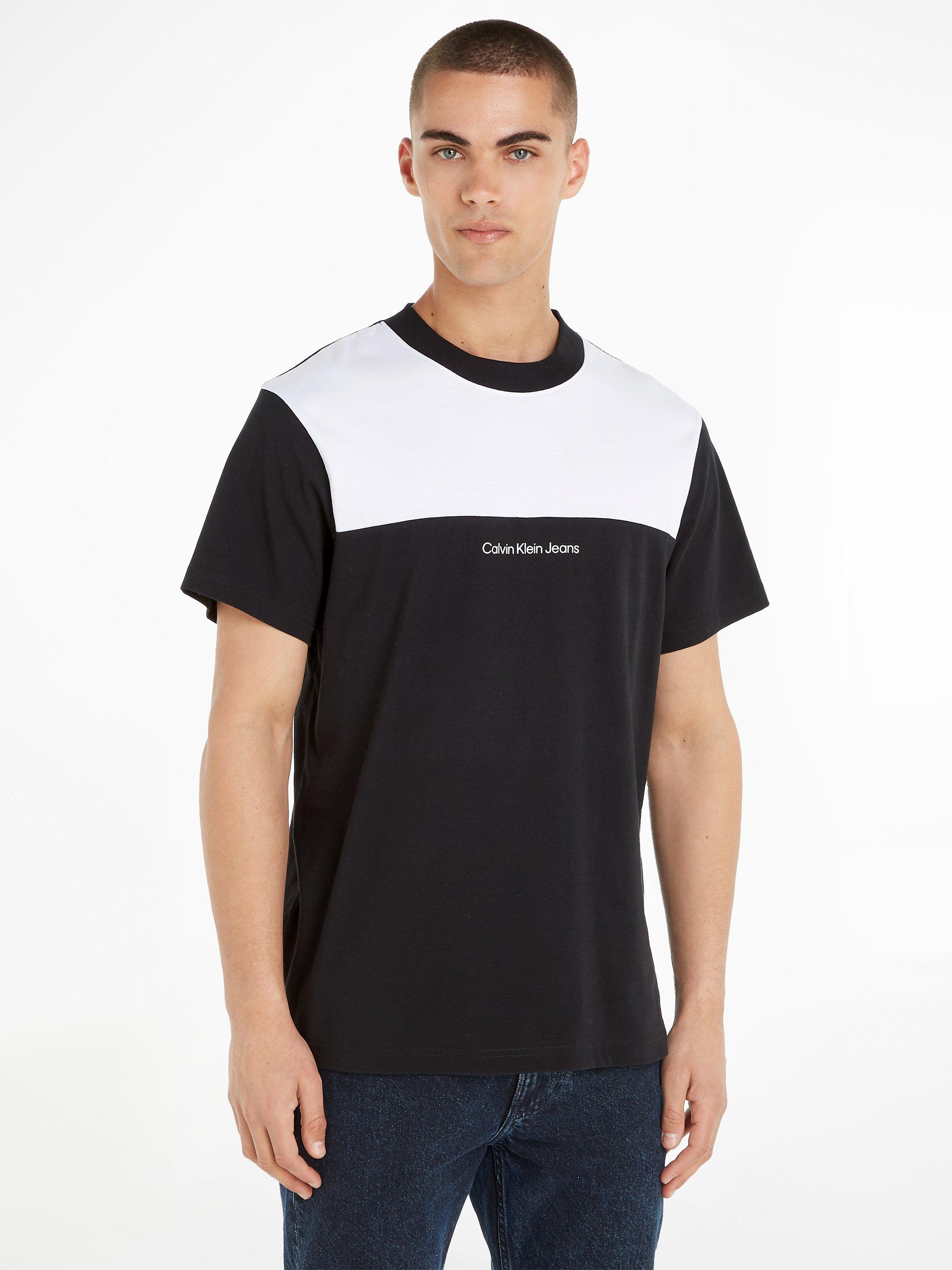 Calvin Klein Jeans Block T-Shirt, Black/White