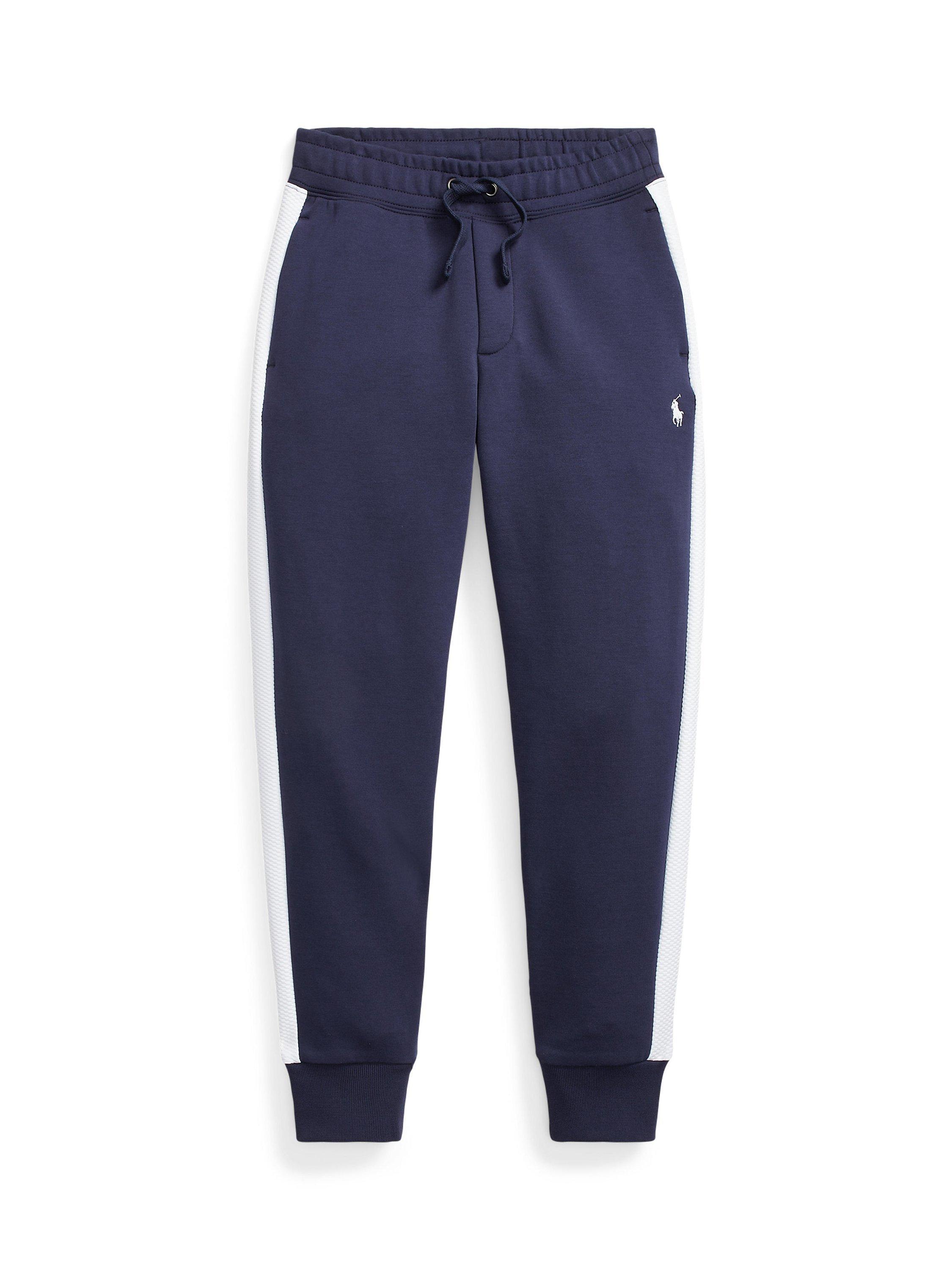 Product image 1 of 2, which shows Ralph Lauren Kids' Ball Girl Joggers, Refined Navy/Multi, S