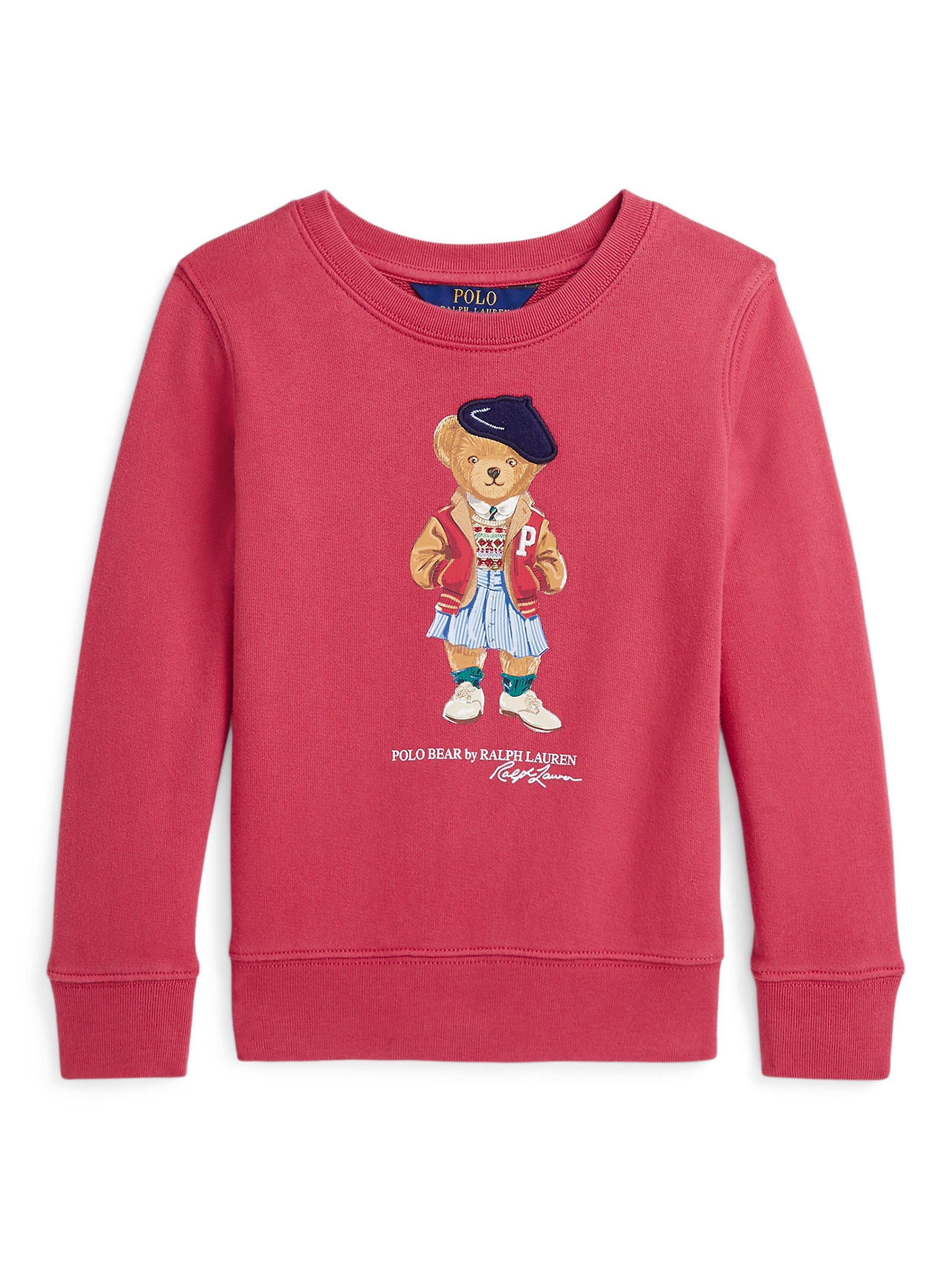 Ralph Lauren Kids Polo Bear Fleece Sweatshirt Nantucket Red