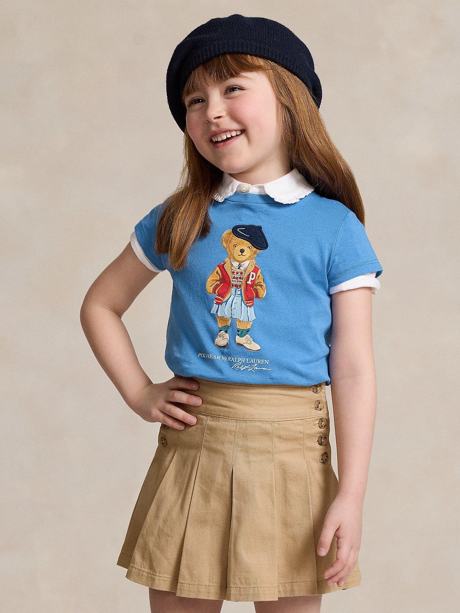Ralph Lauren Kids Polo Bear T Shirt New England Blue
