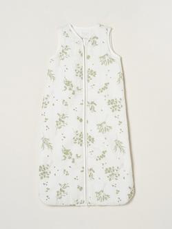 Truly Baby Eucalyptus Print Cotton Muslin Sleeping Bag, 1 Tog, Multi, Multi