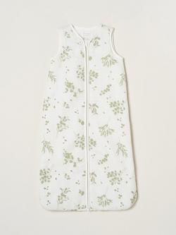 Truly Baby Eucalyptus Print Cotton Muslin Sleeping Bag, 2.5 Tog, Multi, Multi
